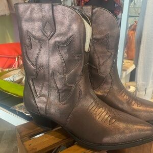 Metallic Western Cowboy Boots